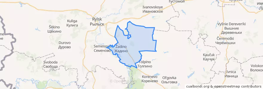 Mapa de ubicacion de Пушкарский сельсовет.