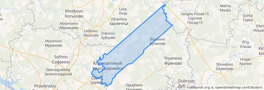 Mapa de ubicacion de городской округ Красноармейск.