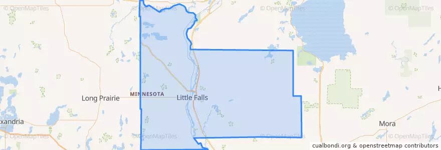 Mapa de ubicacion de Morrison County.
