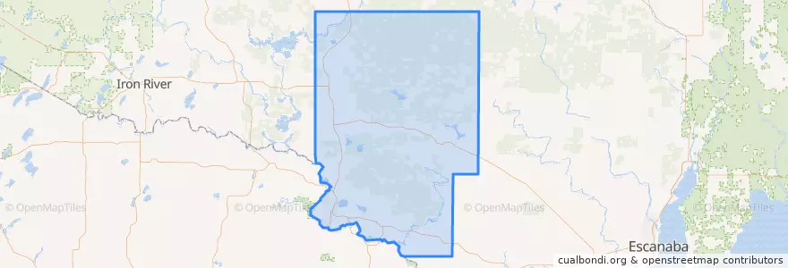Mapa de ubicacion de Dickinson County.