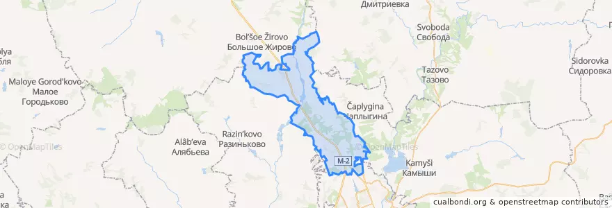 Mapa de ubicacion de Нижнемедведицкий сельсовет.