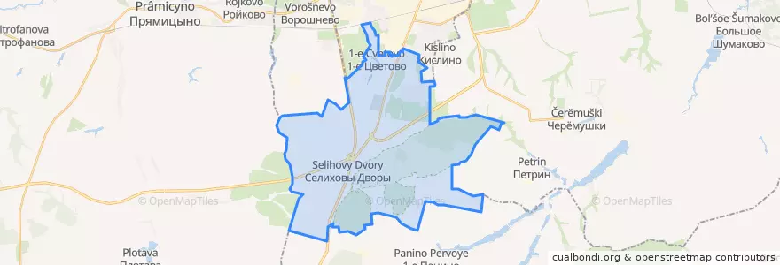 Mapa de ubicacion de Новопоселеновский сельсовет.