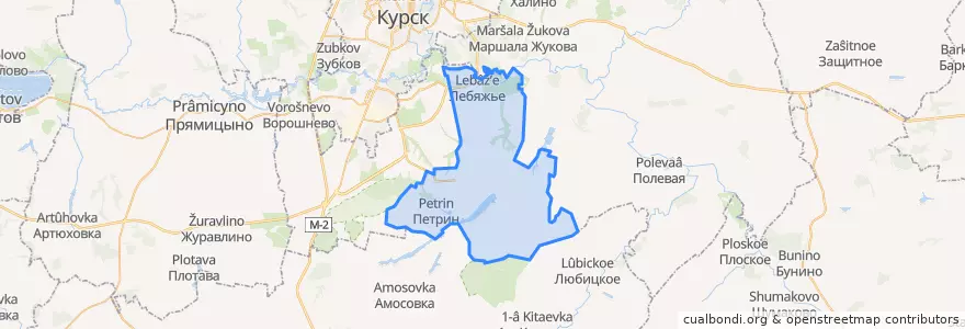 Mapa de ubicacion de Лебяженский сельсовет.