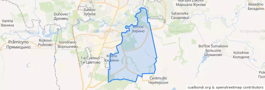 Mapa de ubicacion de Рышковский сельсовет.