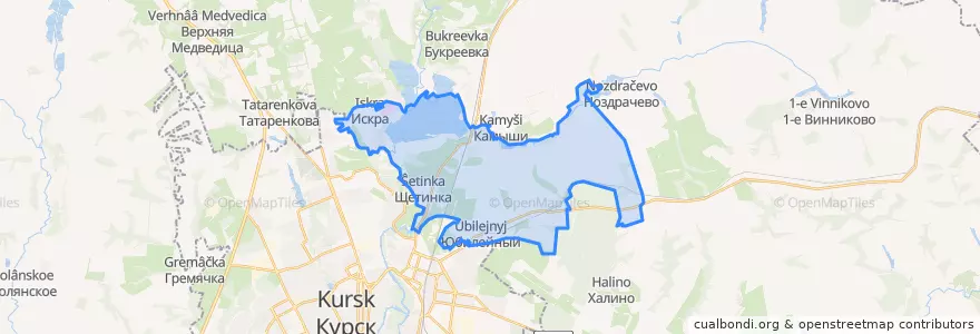 Mapa de ubicacion de Щетинский сельсовет.