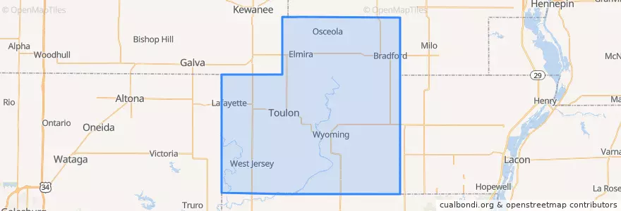 Mapa de ubicacion de Stark County.