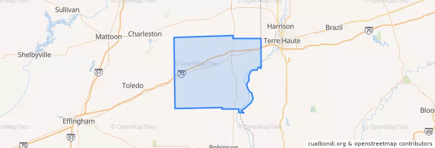 Mapa de ubicacion de Clark County.