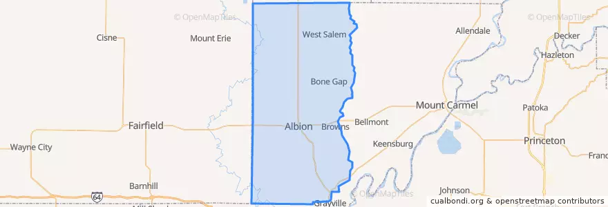 Mapa de ubicacion de Edwards County.