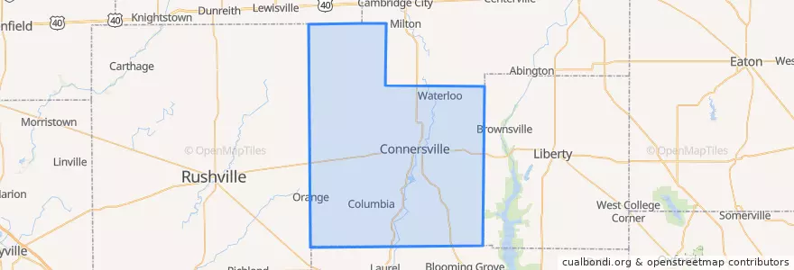 Mapa de ubicacion de Fayette County.