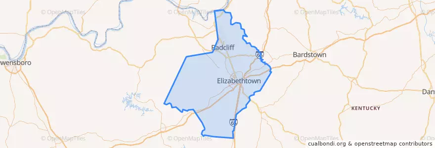 Mapa de ubicacion de Hardin County.