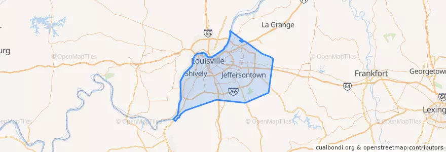 Mapa de ubicacion de مقاطعة جفرسون.