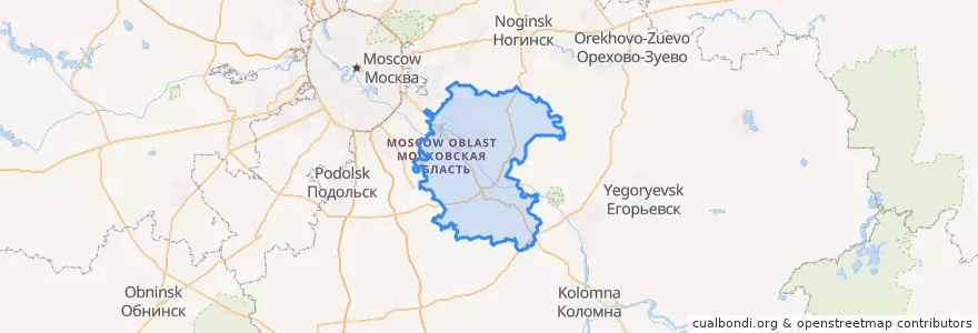 Mapa de ubicacion de Rajon Ramenskoje.