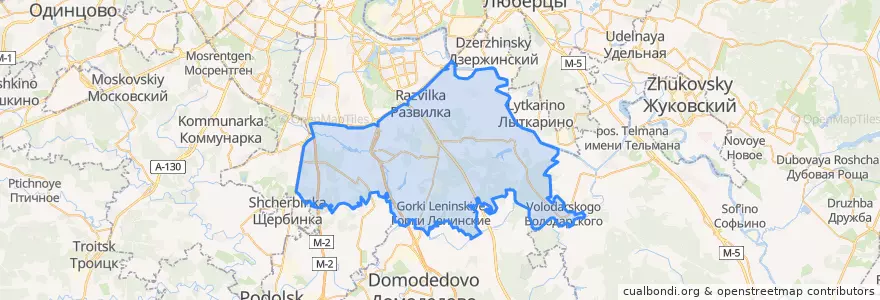 Mapa de ubicacion de Ленинский городской округ.
