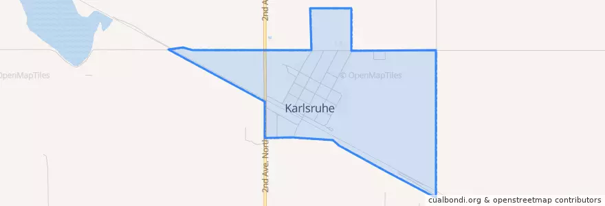 Mapa de ubicacion de Karlsruhe.