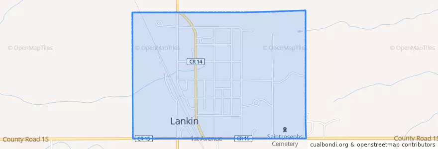 Mapa de ubicacion de Lankin.