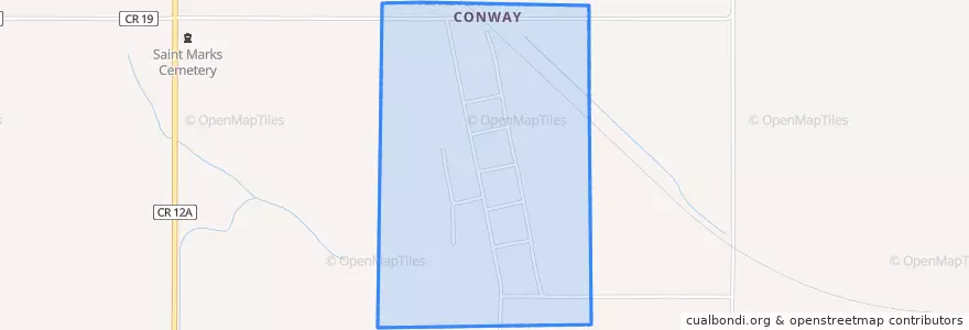 Mapa de ubicacion de Conway.