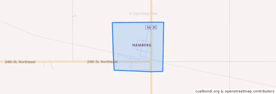 Mapa de ubicacion de Hamberg.