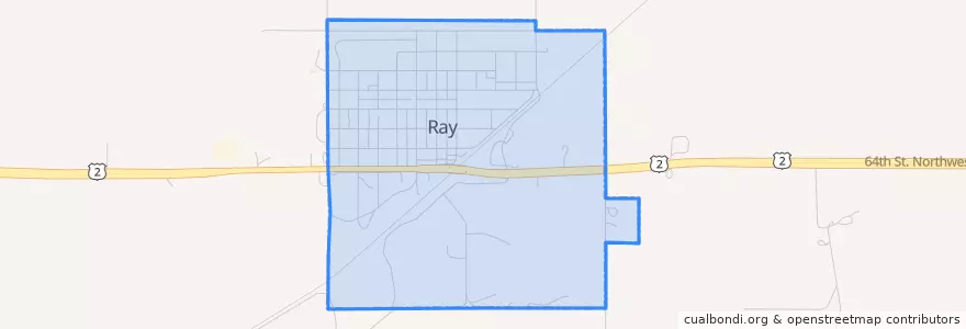 Mapa de ubicacion de Ray.