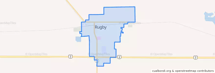 Mapa de ubicacion de Rugby.
