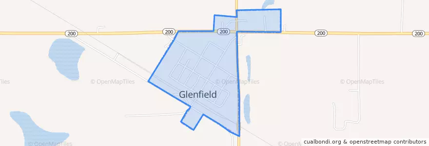 Mapa de ubicacion de Glenfield.
