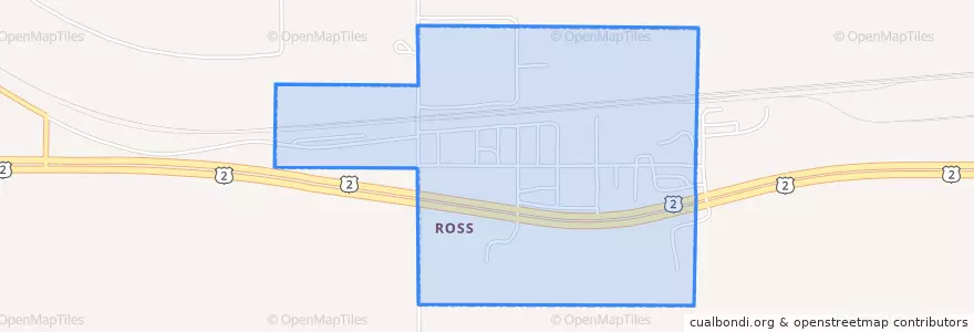 Mapa de ubicacion de Ross.