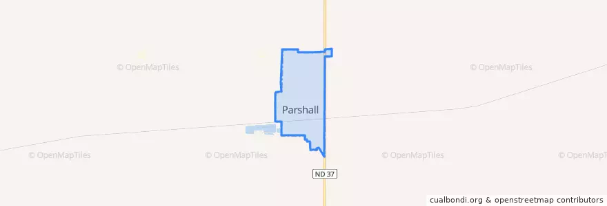 Mapa de ubicacion de Parshall.