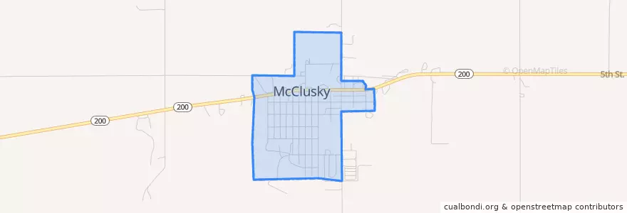 Mapa de ubicacion de McClusky.