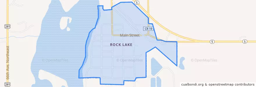 Mapa de ubicacion de Rocklake.