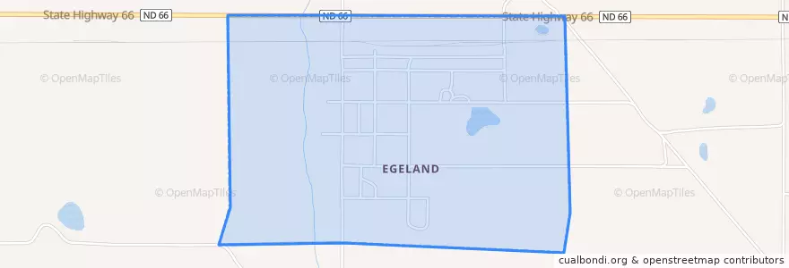 Mapa de ubicacion de Egeland.