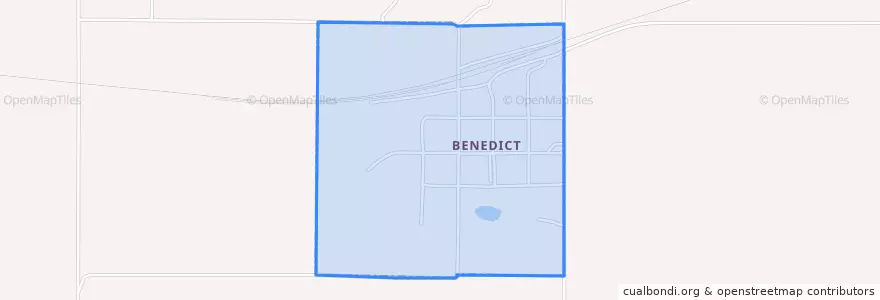 Mapa de ubicacion de Benedict.