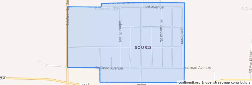 Mapa de ubicacion de Souris.
