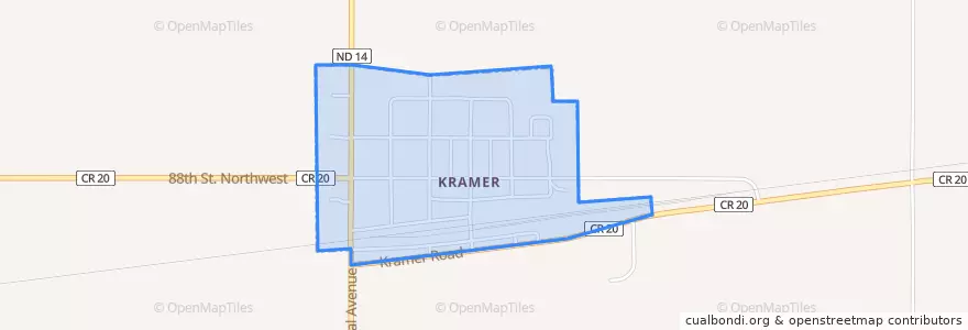 Mapa de ubicacion de Kramer.
