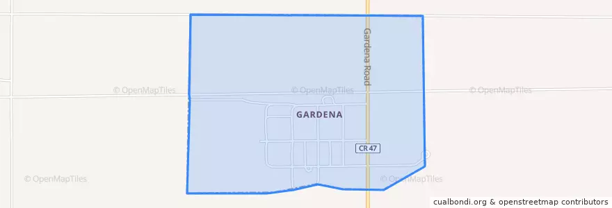Mapa de ubicacion de Gardena.