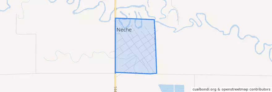 Mapa de ubicacion de Neche.
