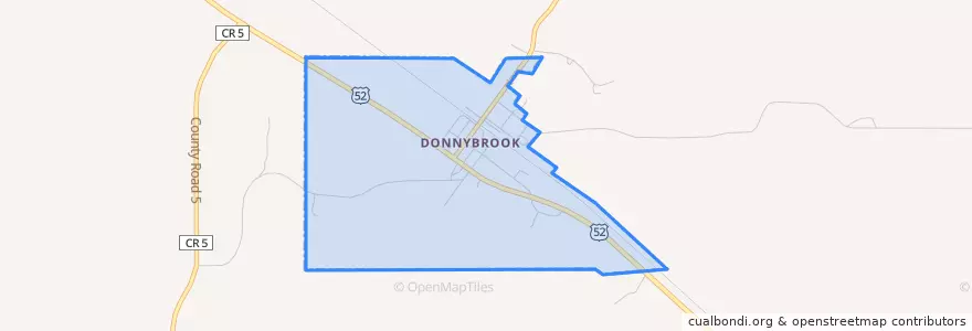 Mapa de ubicacion de Donnybrook.