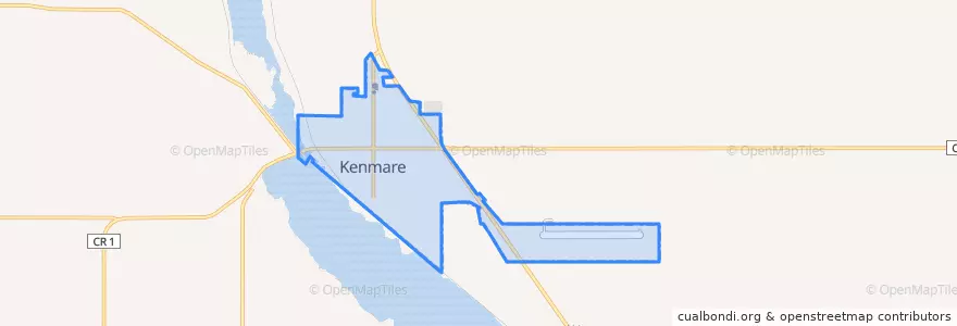 Mapa de ubicacion de Kenmare.