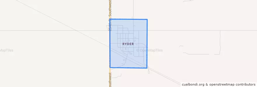 Mapa de ubicacion de Ryder.