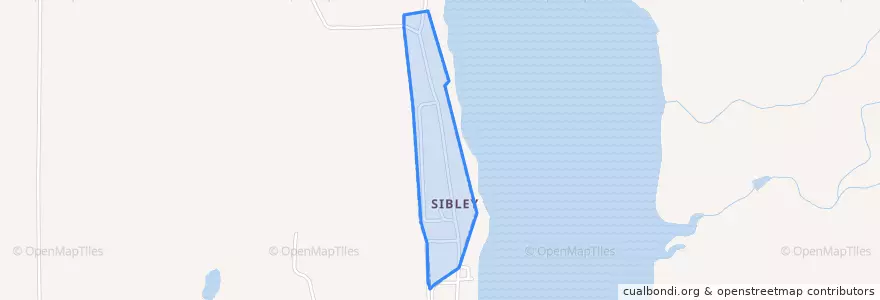 Mapa de ubicacion de Sibley.