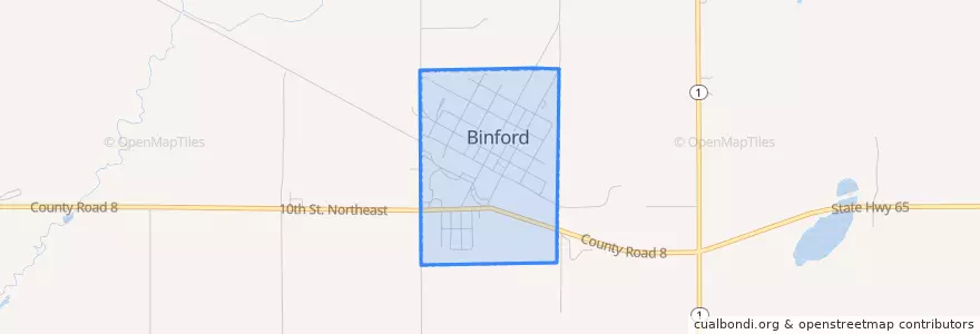 Mapa de ubicacion de Binford.