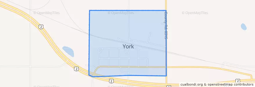 Mapa de ubicacion de York.