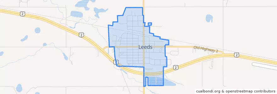Mapa de ubicacion de Leeds.