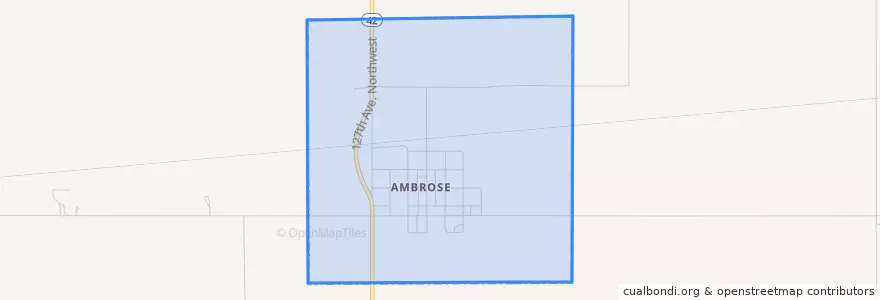 Mapa de ubicacion de Ambrose.