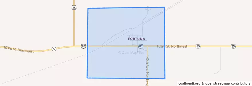 Mapa de ubicacion de Fortuna.