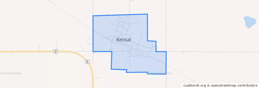 Mapa de ubicacion de Kensal.