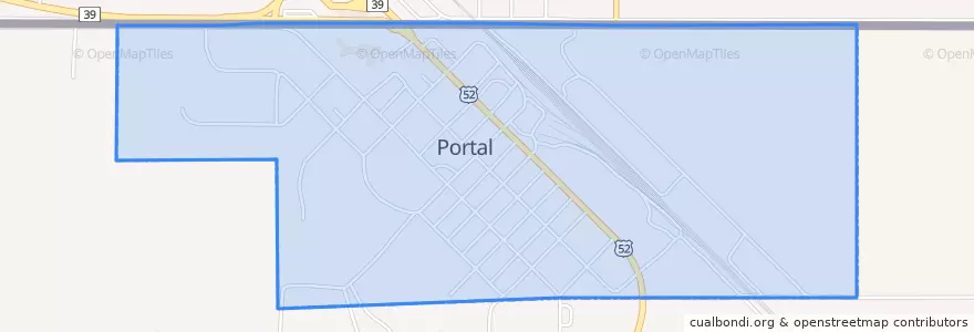 Mapa de ubicacion de Portal.