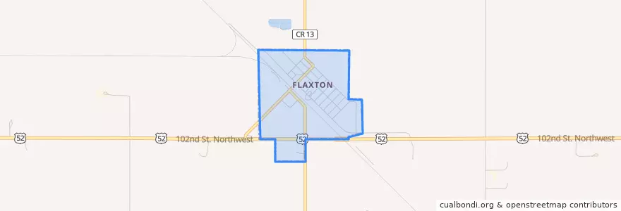 Mapa de ubicacion de Flaxton.