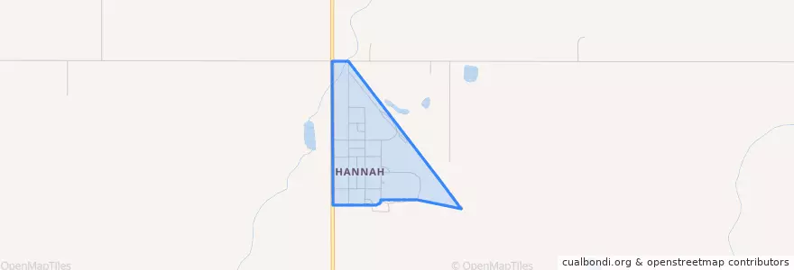 Mapa de ubicacion de Hannah.