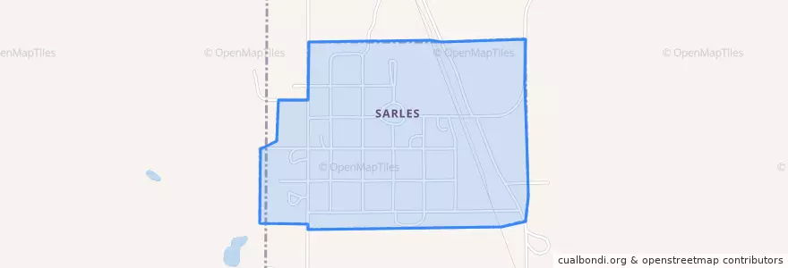 Mapa de ubicacion de Sarles.