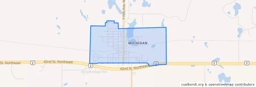 Mapa de ubicacion de Michigan City.