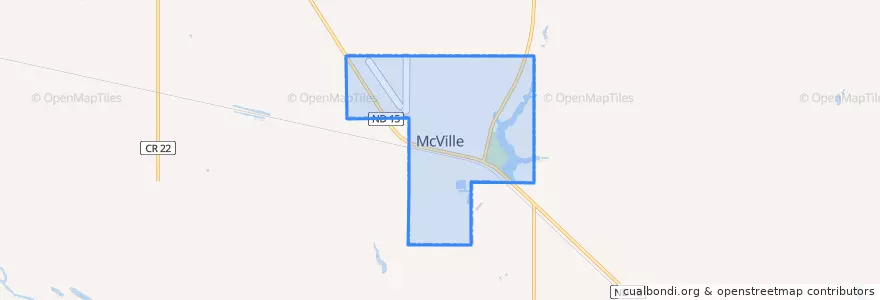 Mapa de ubicacion de McVille.